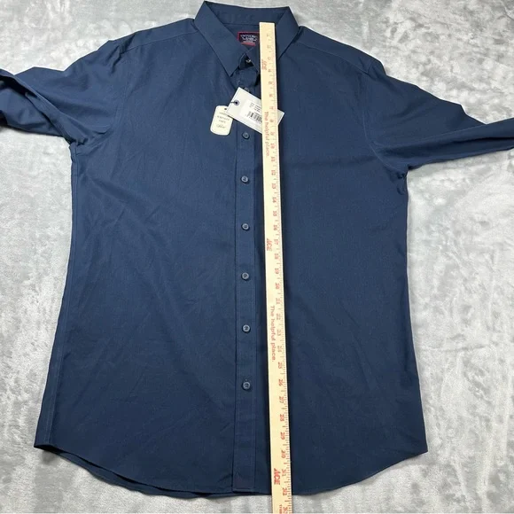 NWT UNTUCKit Castello Navy Blue Wrinkle Free Shirt XL Tall Slim - Picture 10 of 15